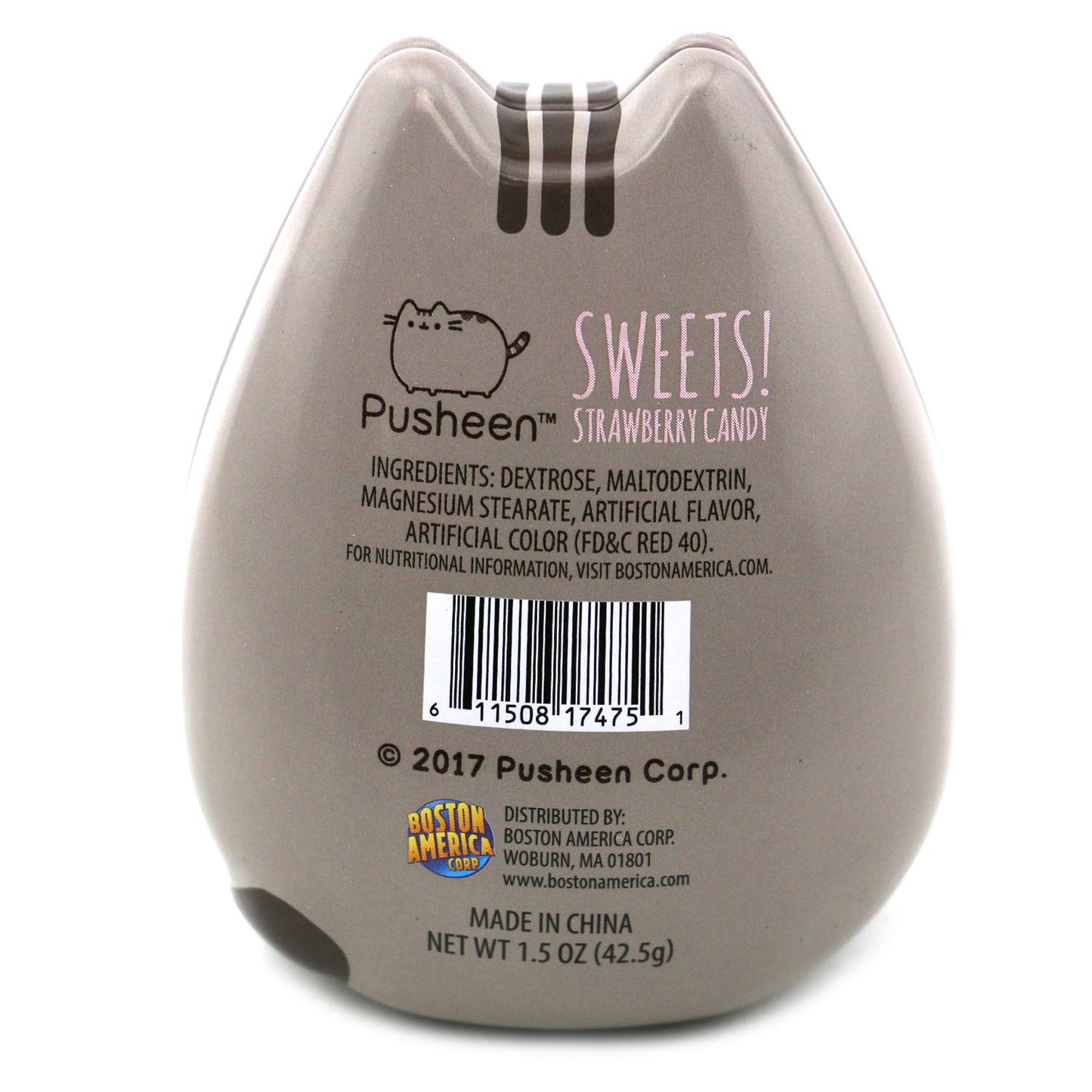 Pusheen Tin Candy (2 Pack) Sweet Strawberry Flavor Gift Stuffer with 2 GosuToys Stickers