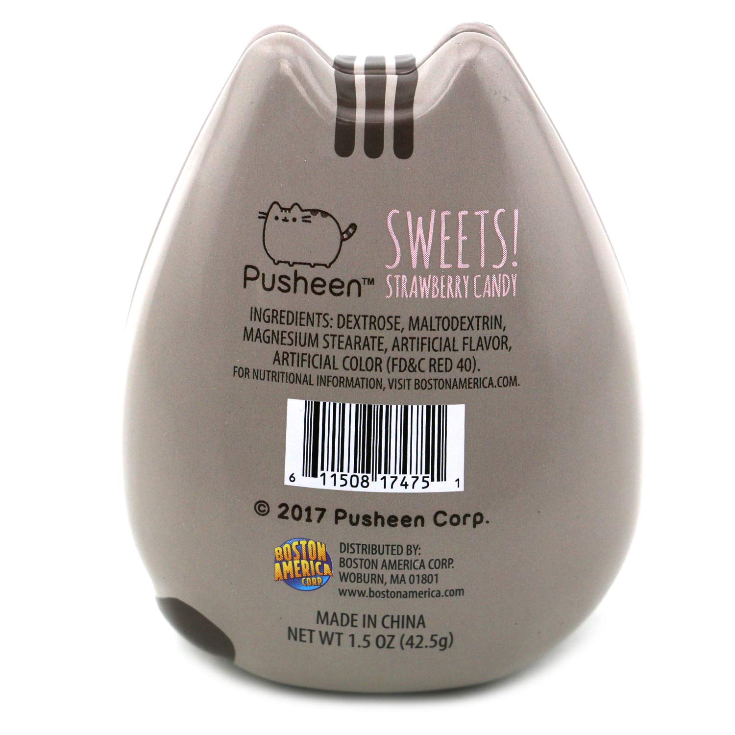 Pusheen Tin Candy (2 Pack) Sweet Strawberry Flavor Gift Stuffer with 2 GosuToys Stickers