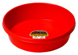 Little Giant® Plastic Utility Pan | Feed Pan | Durable & Versatile Livestock Feeding Bucket | Made in USA | 3 Gallon | Red