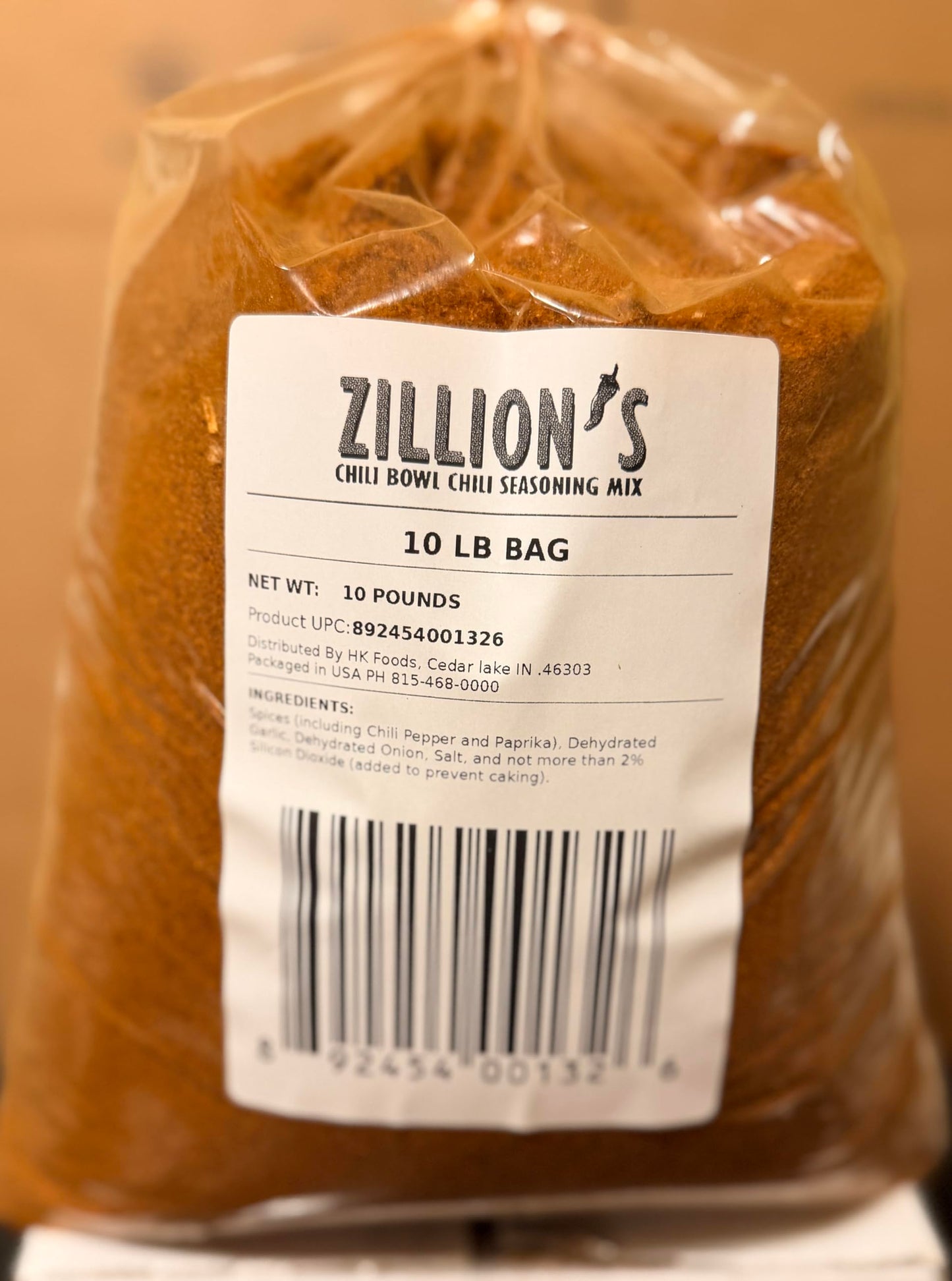 Zillion's Mild Chili Seasoning Mix, Low Sodium, No MSG, Sugar Free, Vegan Friendly,(10 Pound Bag)