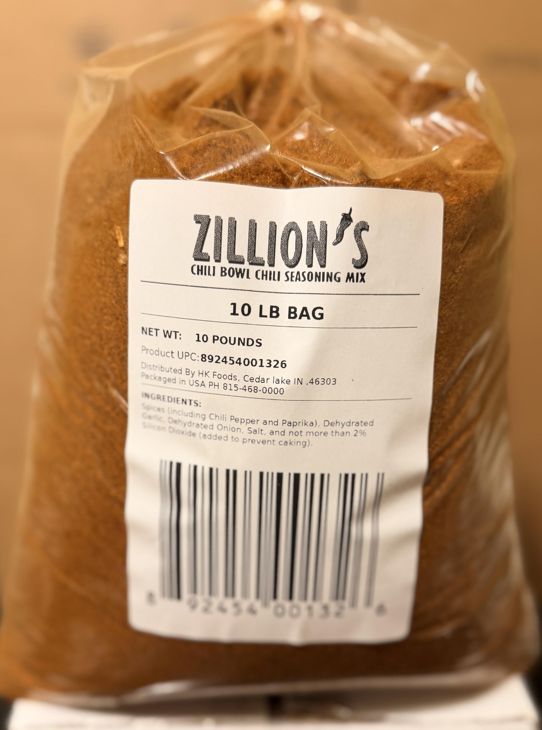 Zillion's Mild Chili Seasoning Mix, Low Sodium, No MSG, Sugar Free, Vegan Friendly,(10 Pound Bag)