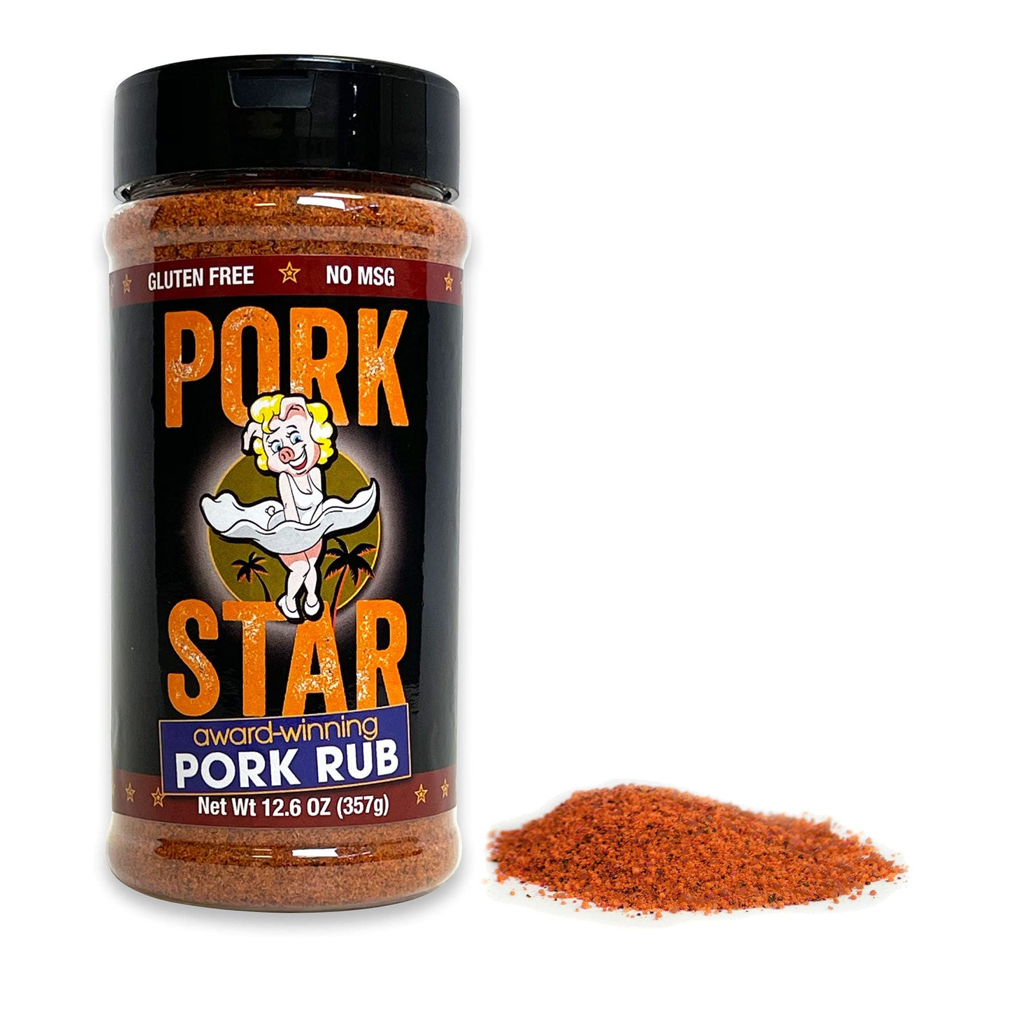 BBQ Pit Stop Pork Star Pork Rub - Exceptional Pulled Pork - 12.6 Ounce