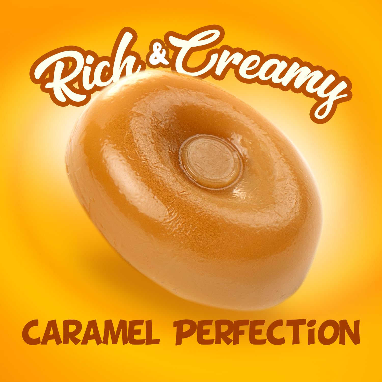 ORIGINAL Caramel Hard Candy 2 lb - Bulk Bag, Classic Cream and Caramel Flavors, Individually Wrapped (166 Pieces)