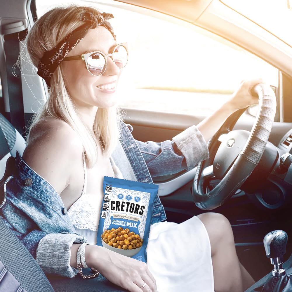 G.H. Cretors’ Gourmet Caramel Corn Popcorn - Irresistible Cheese & Rich Caramel Flavor in Convenient Individual Bags, 7.5 Oz (6 Pack)