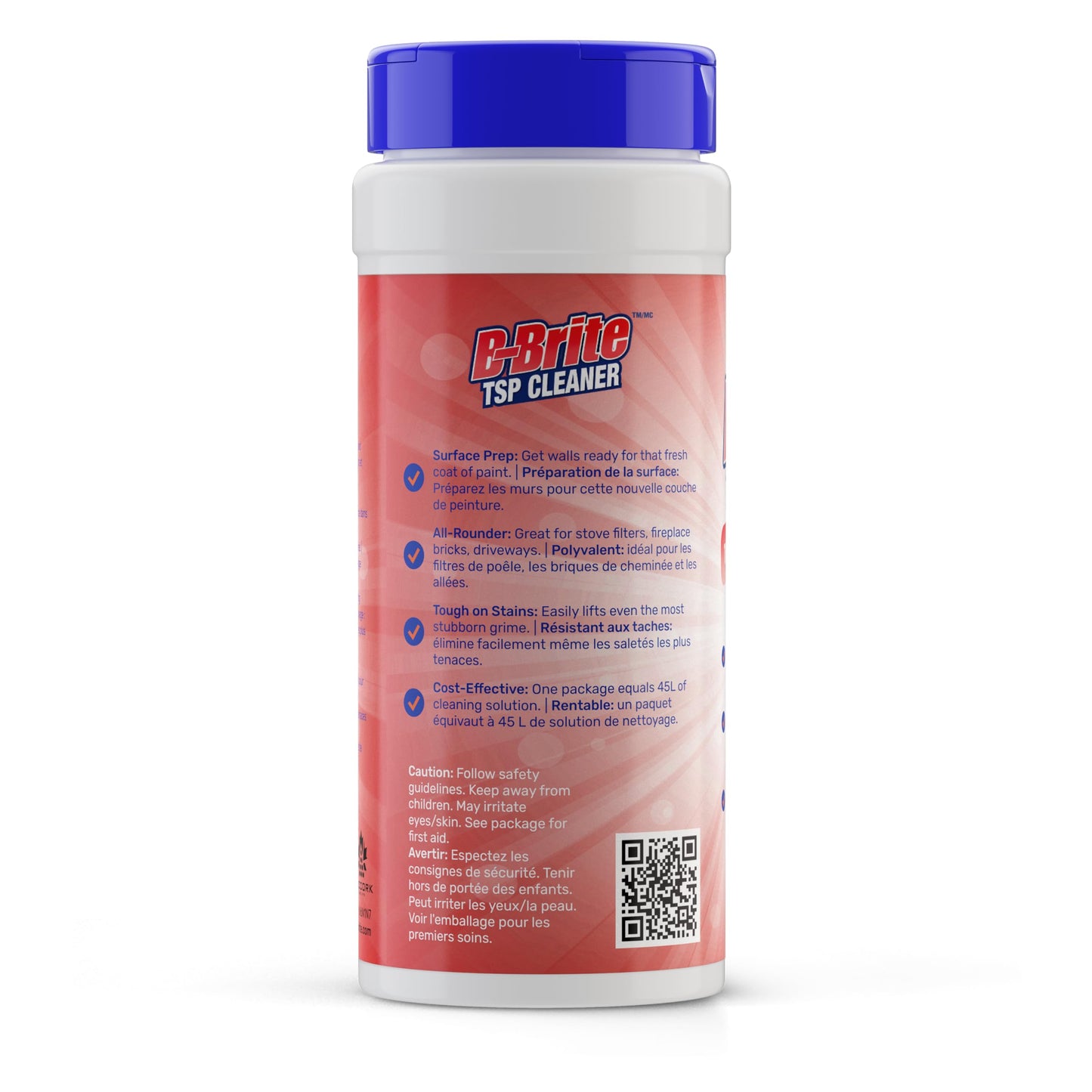 B-BRITE TSP Cleaner - Wall Cleaner for Painting - Powder Cleaner for Kitchen, Walls, Floors and Automotive, 1LB of Powder Cleaning Solution