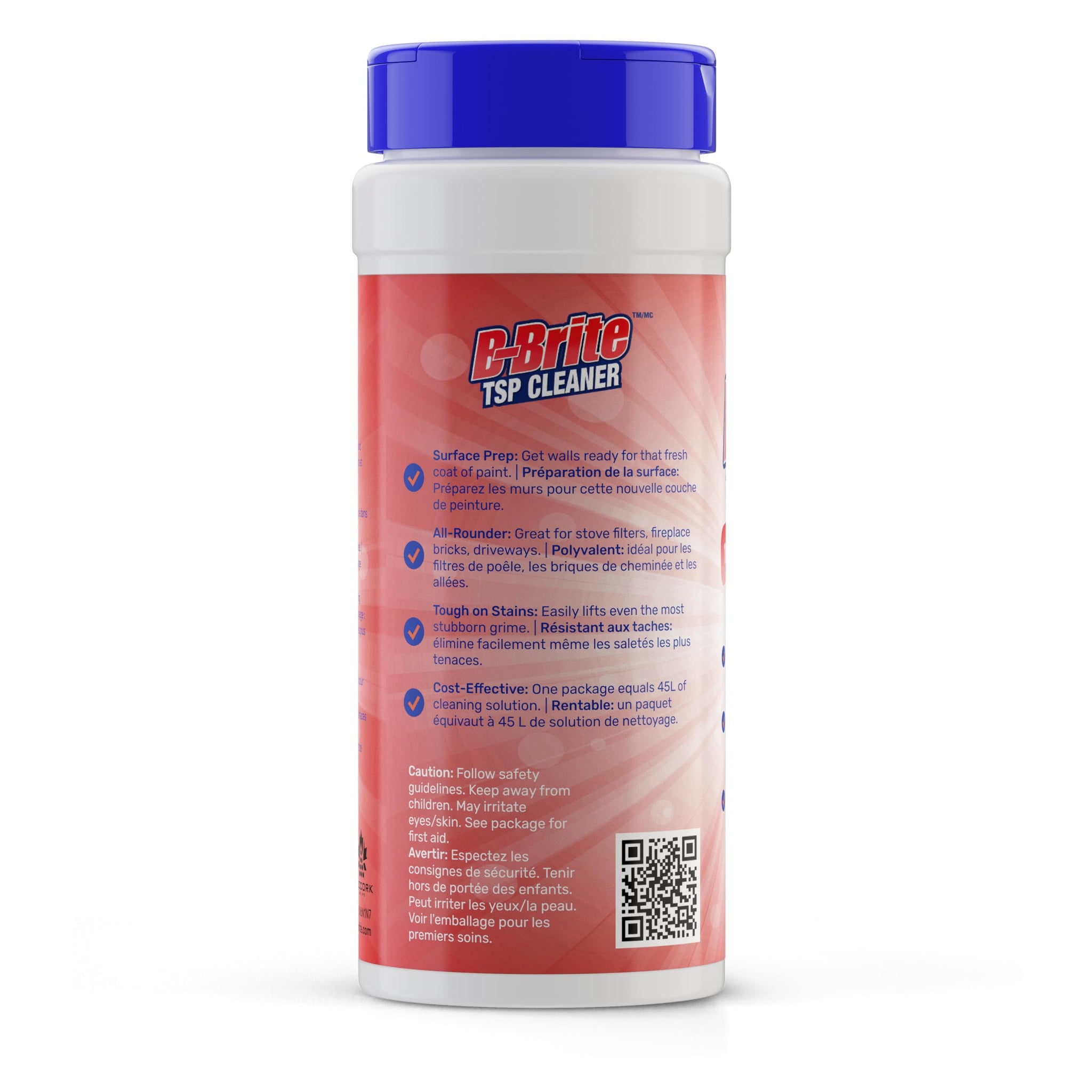 B-BRITE TSP Cleaner - Wall Cleaner for Painting - Powder Cleaner for Kitchen, Walls, Floors and Automotive, 1LB of Powder Cleaning Solution