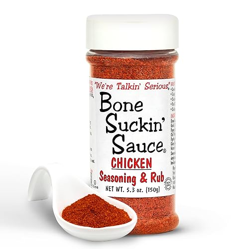 Bone Suckin' Sauce Chicken Seasoning & Rub with Garlic & Sage, Perfect for Chicken, Turkey, Other Poultry, Fish - Brown Sugar, Garlic, Onion, Spices