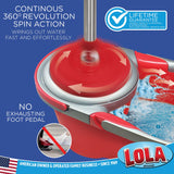 LOLA Revolution Microfiber Spin Mop Refill, Braided Pad, Super Absorbent, Reusable & Machine Washable, Does Not Drip Or Streak, 1 Pack