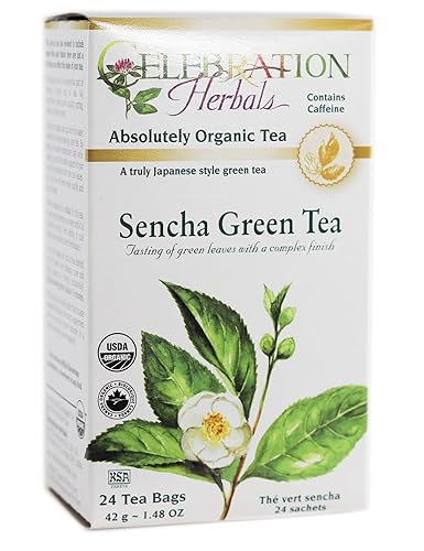 CELEBRATION HERBALS Green Tea Sencha Organic 24 Bag, 0.02 Pound