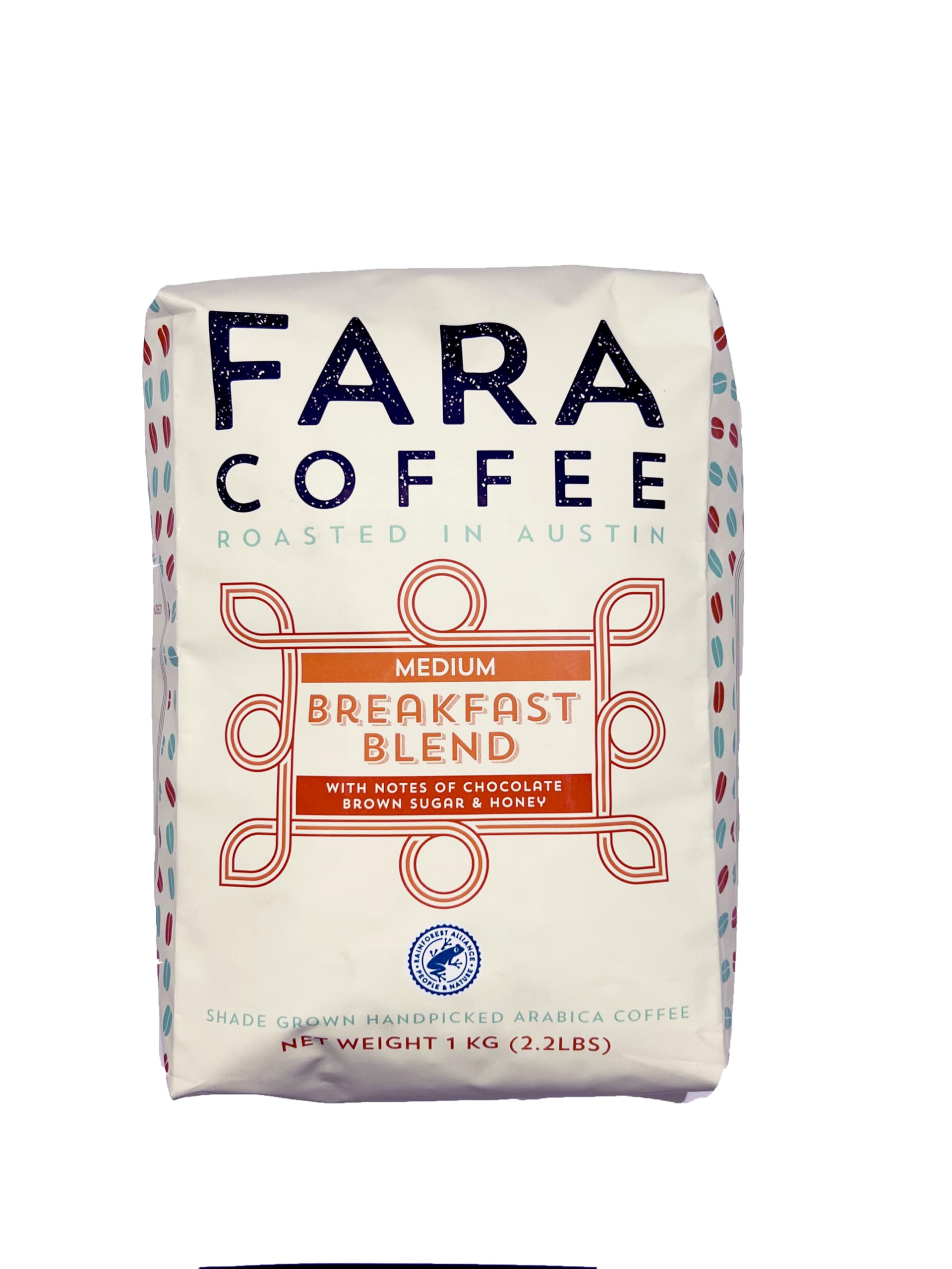 Fara Coffee, Whole Bean (Breakfast Blend, (Medium), 2.2 Lb)