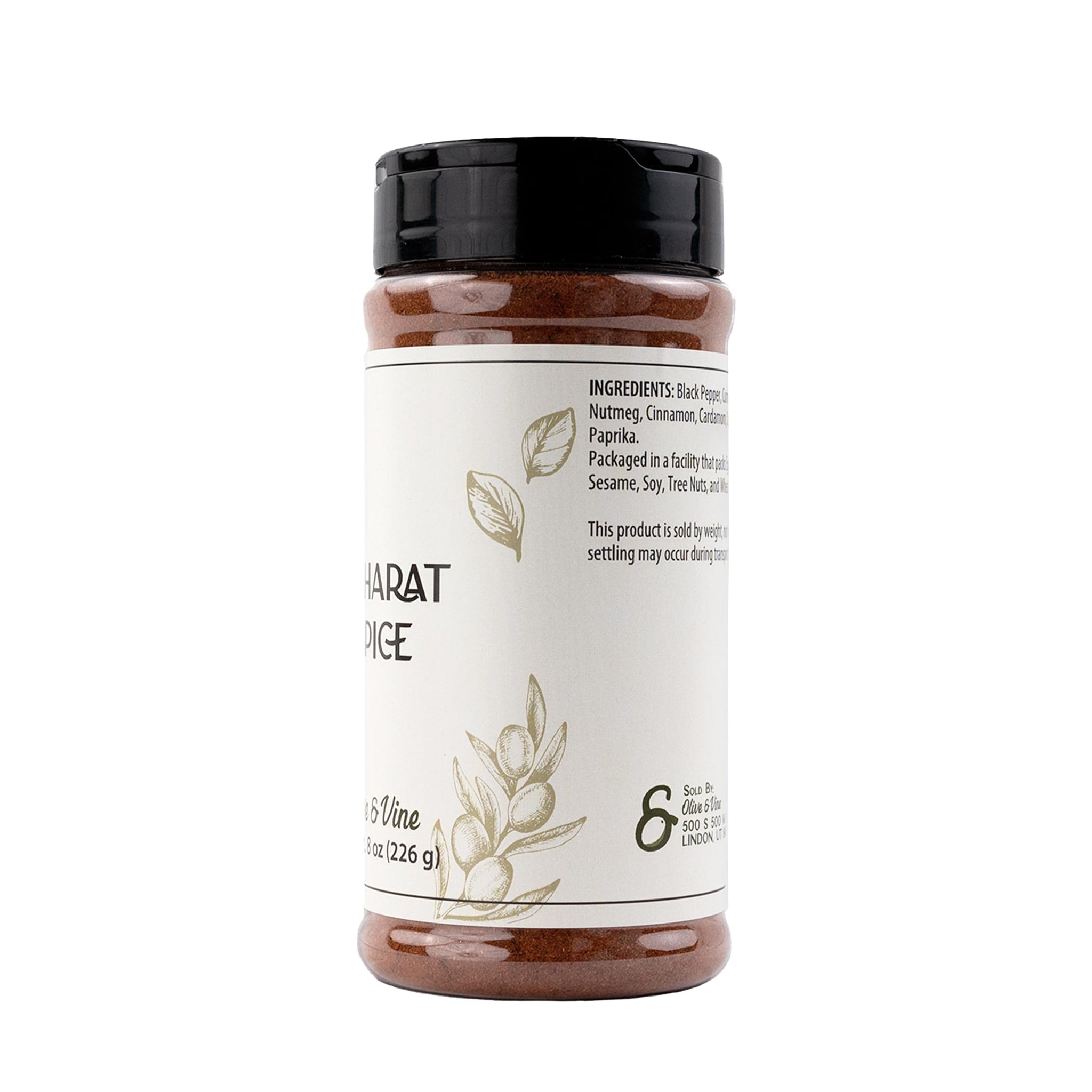 Olive & Vine Baharat Spice, Warm & Aromatic, For Middle Eastern Dishes, Rich Tradition, Authentic Taste, For Global Recipes (8 Ounce)