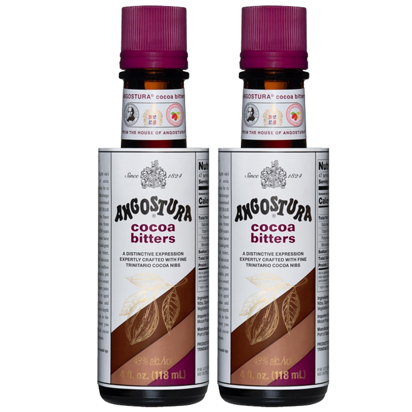 Angostura Cocoa Bitters - 4 FL OZ, Premium Cocktail Bitters for Home and Professional Mixologists, Kosher Certified, Sodium-Free Flavor Enhancer | 2