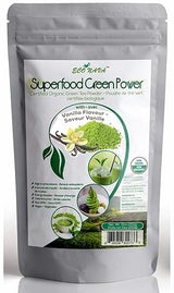Vanilla Matcha Green Tea Powder - ECO NAVA - Certified USDA Organic - GMO FREE - 100% Natural - Premium Grade Macha Powder for Making Cake, Smoothie