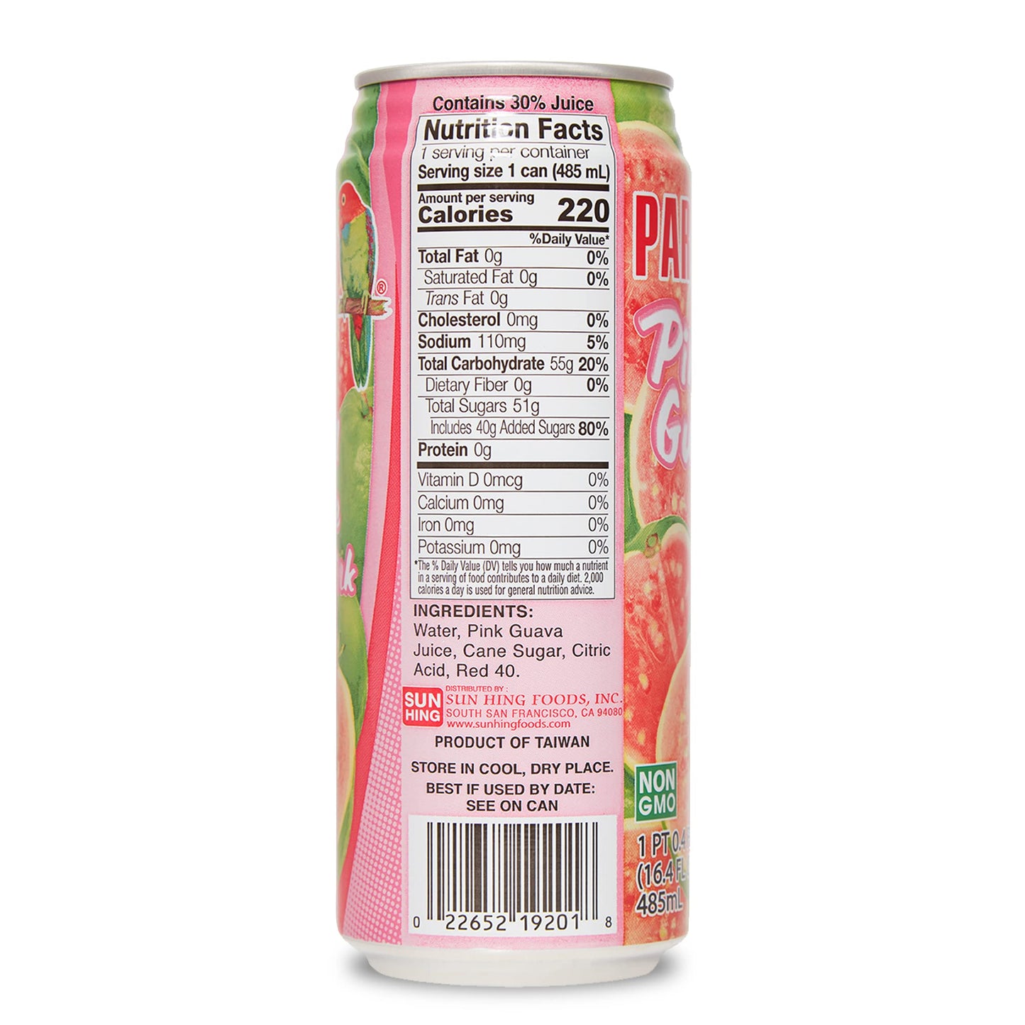 Parrot Brand Pink Guava Juice 16.4 fl. oz.?Pack of 12?