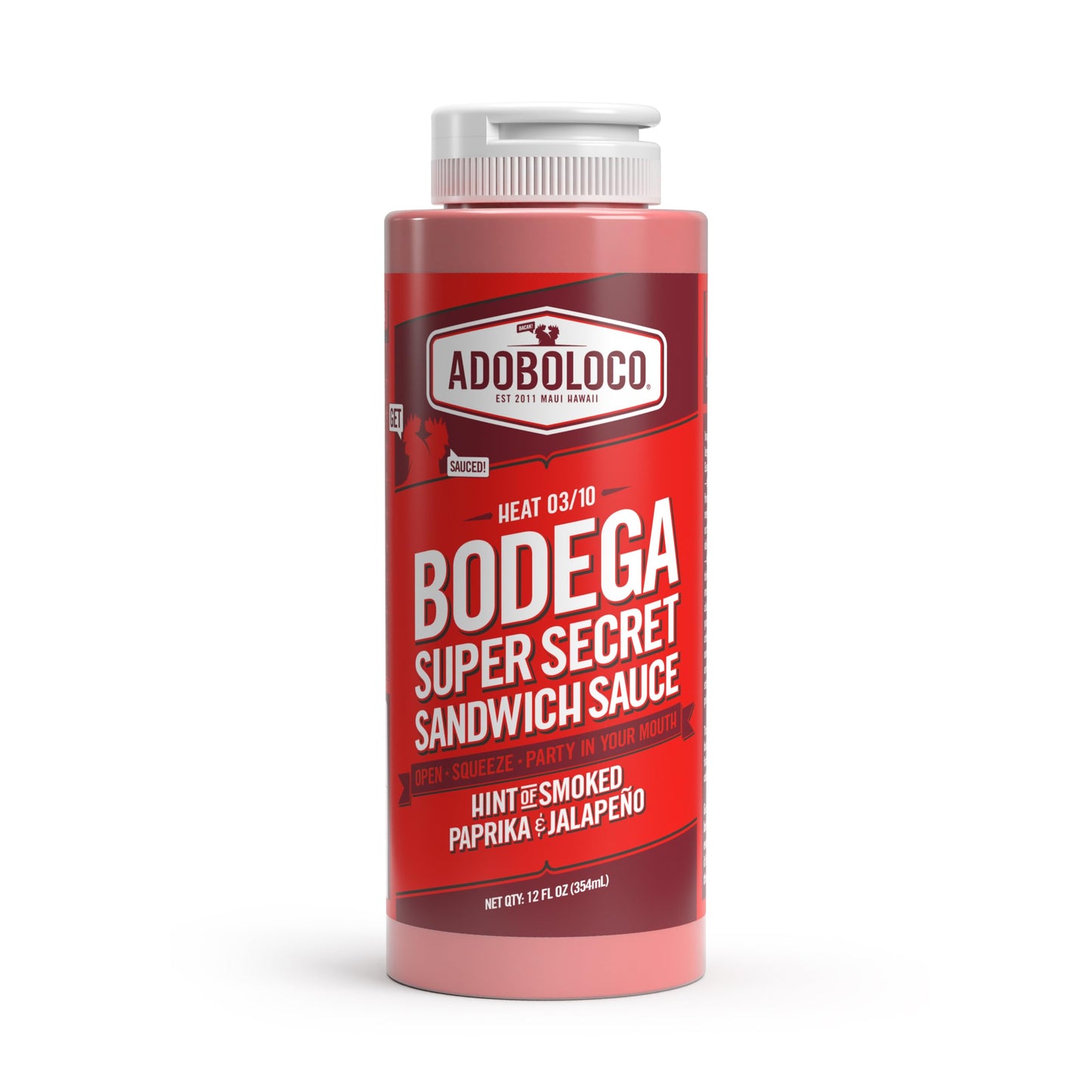 Adoboloco Bodega Super Secret Sandwich Sauce - Hint of Smoked Paprika & Jalapeno - 12 FL OZ - Savory Sandwich Sauce - Made in USA