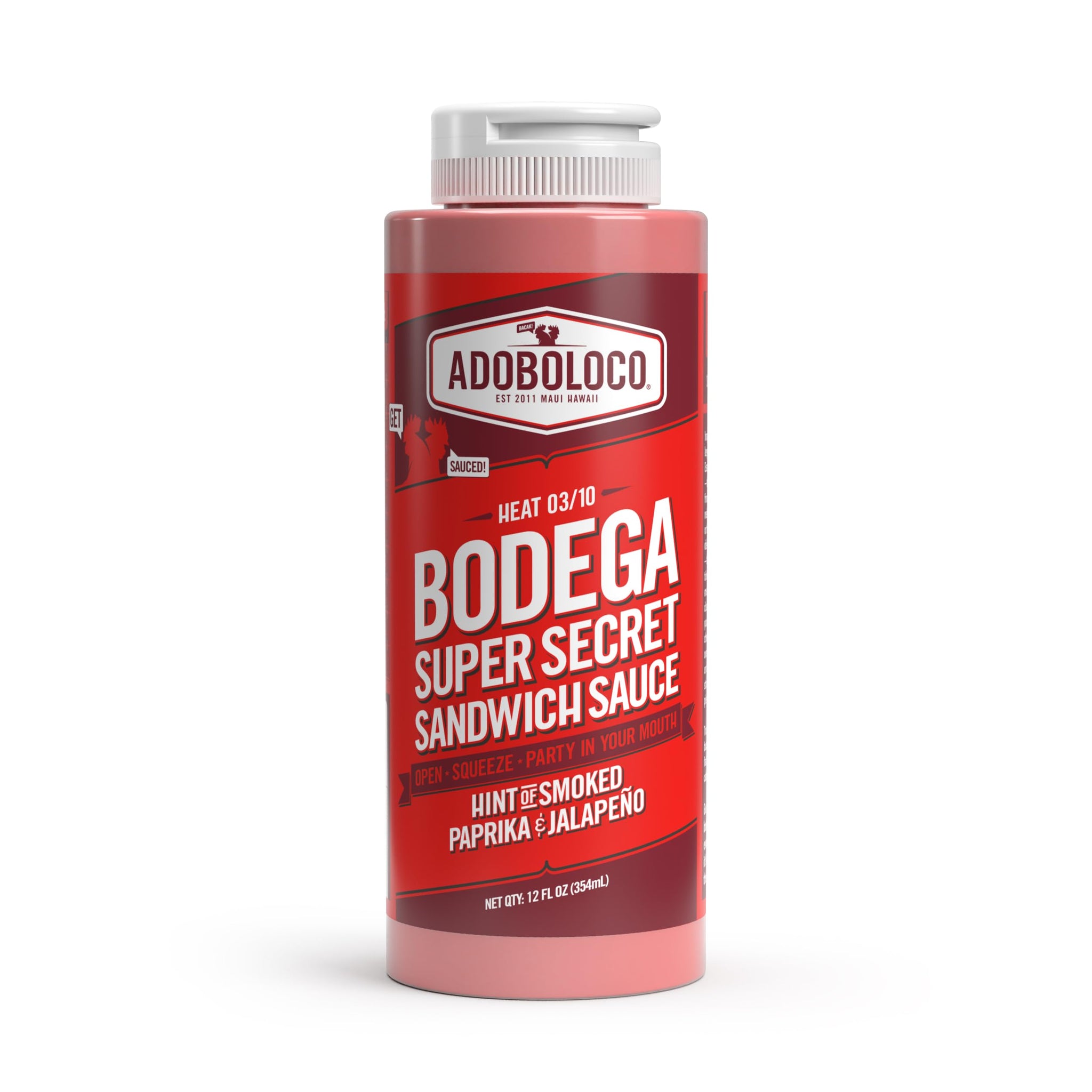 Adoboloco Bodega Super Secret Sandwich Sauce - Hint of Smoked Paprika & Jalapeno - 12 FL OZ - Savory Sandwich Sauce - Made in USA