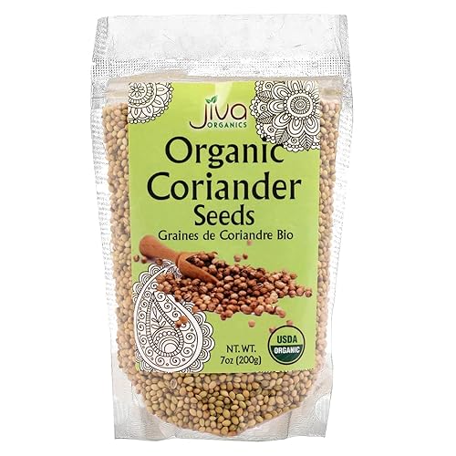 Jiva USDA Organic Coriander Seeds Whole 7 Ounce - New!