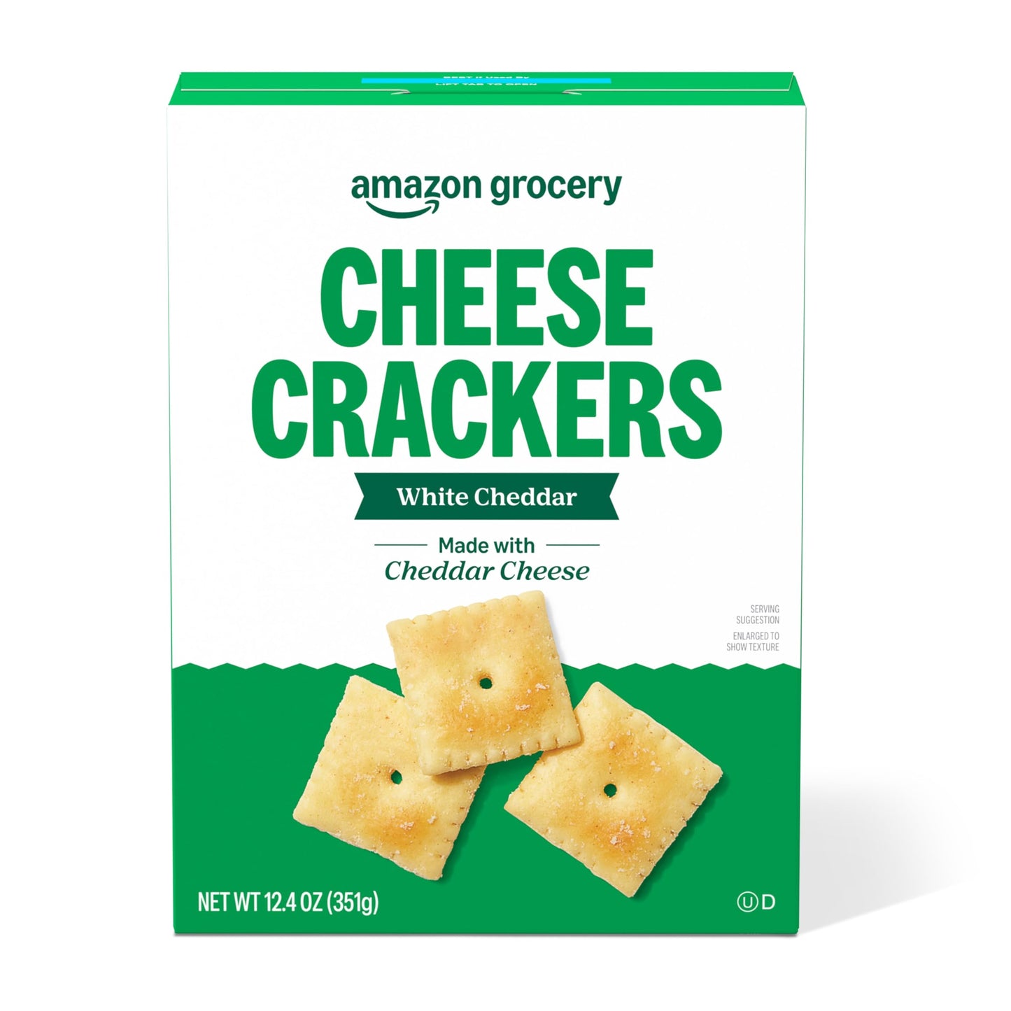 Amazon Brand - Happy Belly White Cheddar Cheese Cracker, 12.4 ounce