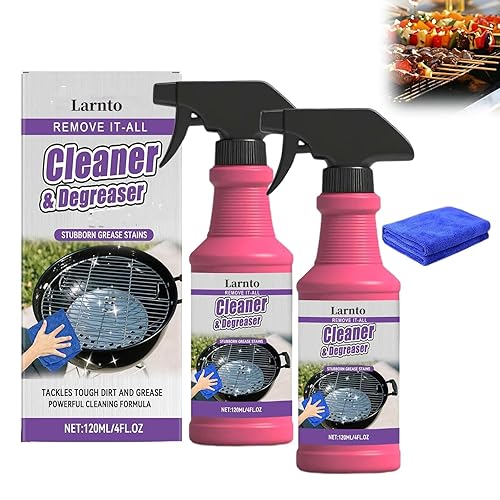 FKMEE Larnto Heavy Duty Grill Degreaser Spray, Fast-Acting BBQ Grill Cleaner and Degreaser, Multi Functional Grease Remover for Burnt Food, Oven