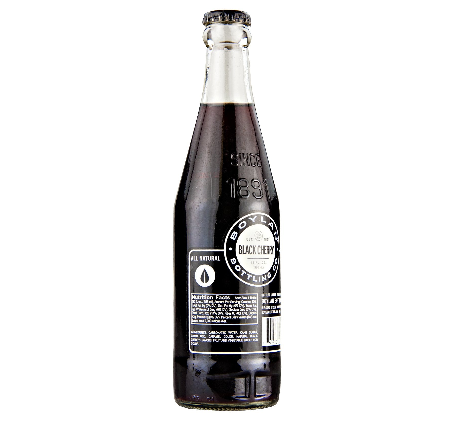 Boylan Bottling Black Cherry Drink, 12 Fluid Ounce -- 24 per case.