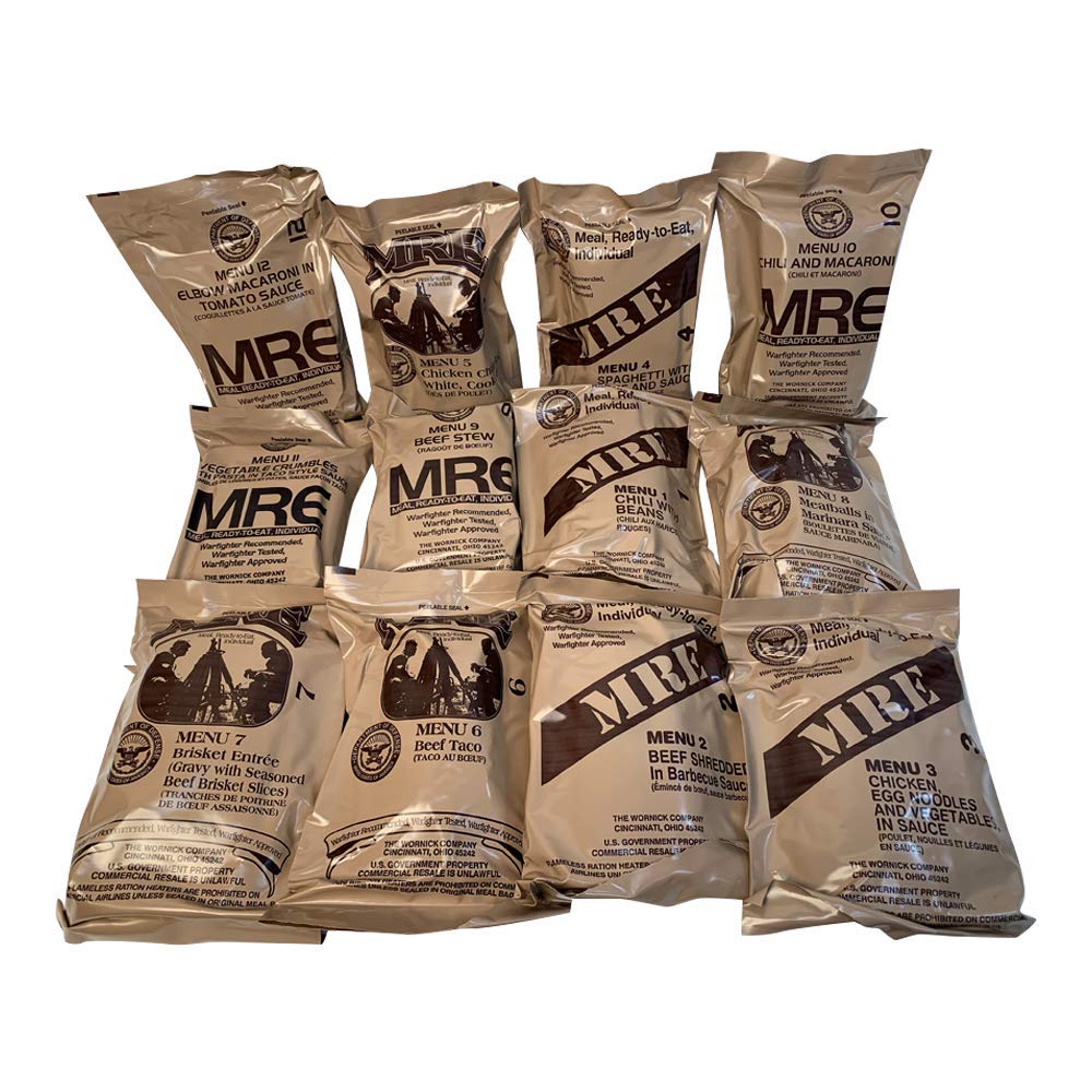 Ammo Can Man MRE/Flag Pack, A Case, Menu 1-12
