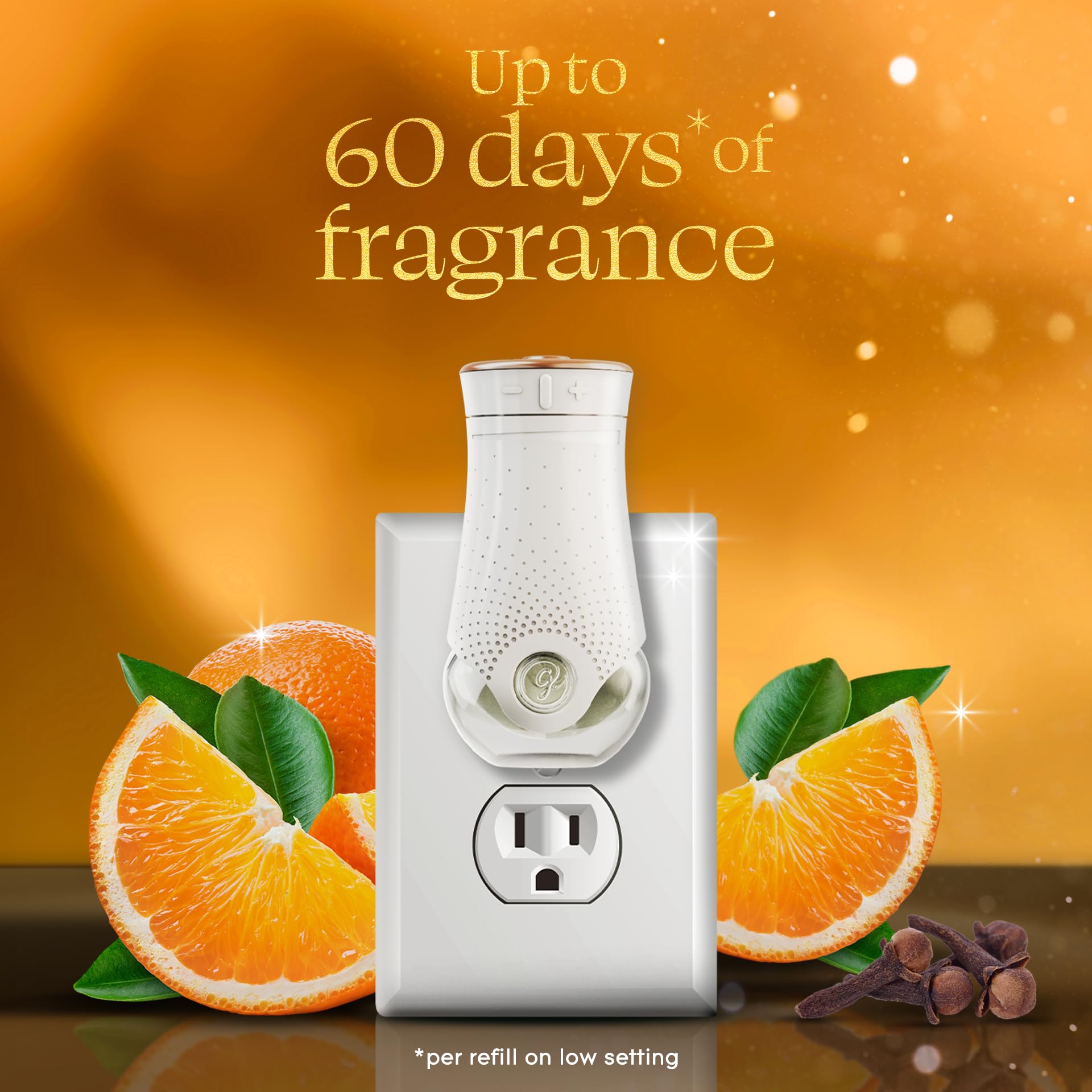 Glade PlugIns Refills Air Freshener, Orange Zest & Clove, Scented and Essential Oils for Home and Bathroom, 0.67 Fl Oz, 2 Count