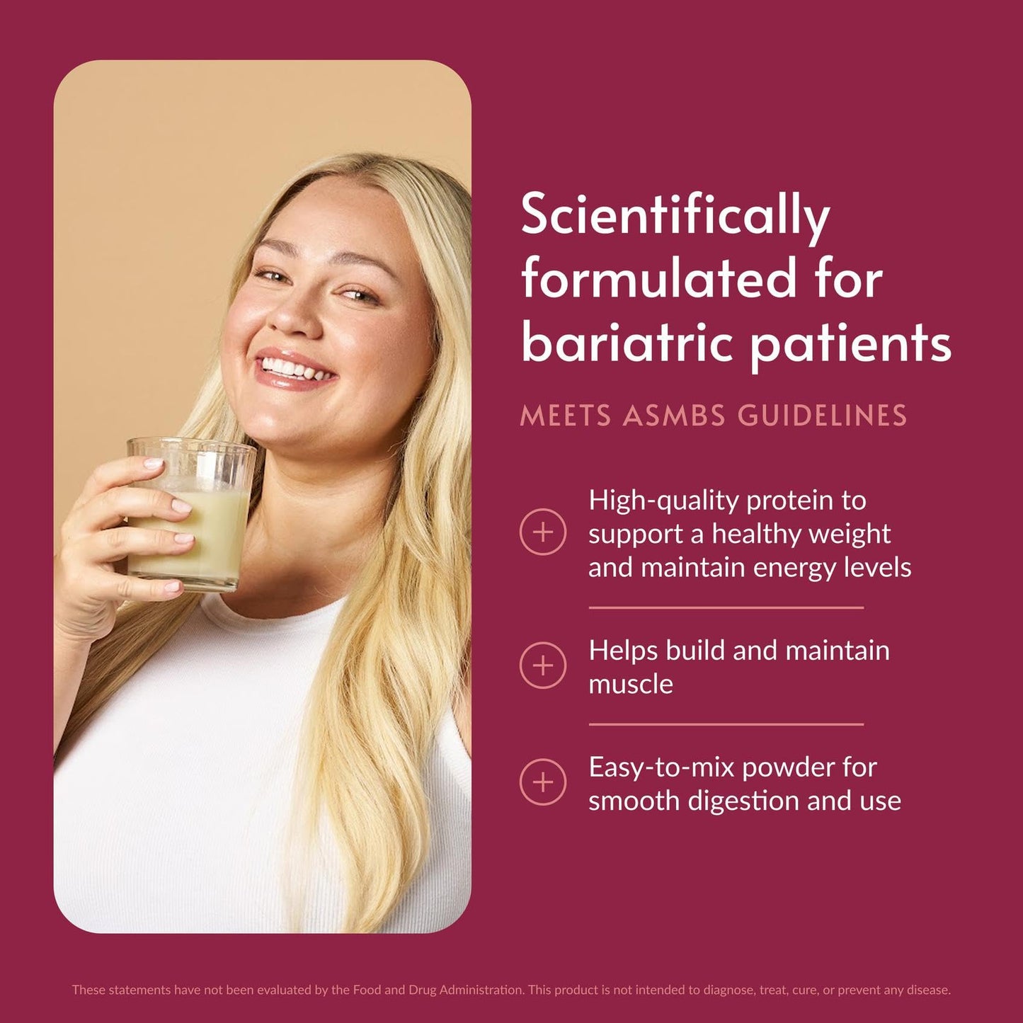 Bariatric Advantage High Protein Meal Replacement Drink Mix, Protein Powder Whey Isolate for Gastric Bypass and Sleeve Gastrectomy Patients, 27g
