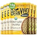 BeanVIVO (Pack of 6) Organics 14g Plant based Protein Coconut Curry Chickpeas - Good Source of Fiber - Nutritious & Microwave Meals - Gluten-Free