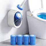 SOPAMI Disposable Toilet Cleaning System, Toilet Wand Kit with 16 Refills, 17-Inch Handle, Wall-Mounted or Floor-Standing Holder for Routine Bathroom