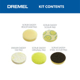 Dremel Versa 5-Pack Scrub Daddy Cleaning Sponge Pads, Variety Pack for Multi-Surface Cleaning, for use in Kitchen, Household and Bathroom - Compatible