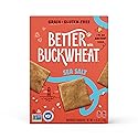 Better with Buckwheat Sea Salt Gluten-Free Crackers - Healthy Snack Crackers, Grain-Free, Non-GMO, Sugar-Free - Pair with Cheese, Hummus & Dips - 1