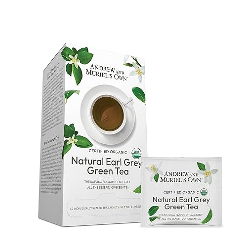 ANDREW LESSMAN Earl Grey Green Tea 90 Sachets - A Combination of Traditional Earl Grey, Premium Sencha Green Tea. Fragrant Bergamot Oil. Powerful