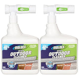 Moldex® Instant Outdoor Cleaner with Bleach, 64 oz Hose End Sprayer, 2 Pack, Fast Acting Outdoor Surface Cleaner for Siding, Decks, Fences
