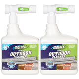 Moldex® Instant Outdoor Cleaner with Bleach, 64 oz Hose End Sprayer, 2 Pack, Fast Acting Outdoor Surface Cleaner for Siding, Decks, Fences
