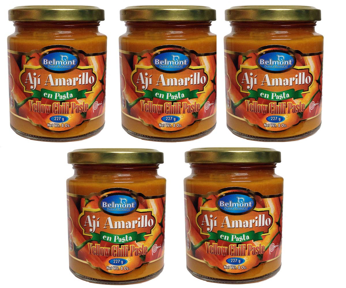 6 (six) Pasta de Aji Amarillo Belmont 7.5 OZ - Yellow Chili Paste 8oz