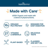 KATE FARMS Organic 1.2 Glucose Support Shake, Vanilla, 16g Protein, 27 Vitamins and Minerals, Meal Replacement, 8.45 oz (6 Pack)