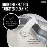 Brushtech Kitchen Sink Disposal Brush - Ergonomic T-Handle Cleaner with Rounded Bristles Designed to Remove Odor-Causing Debris from Sink Drains