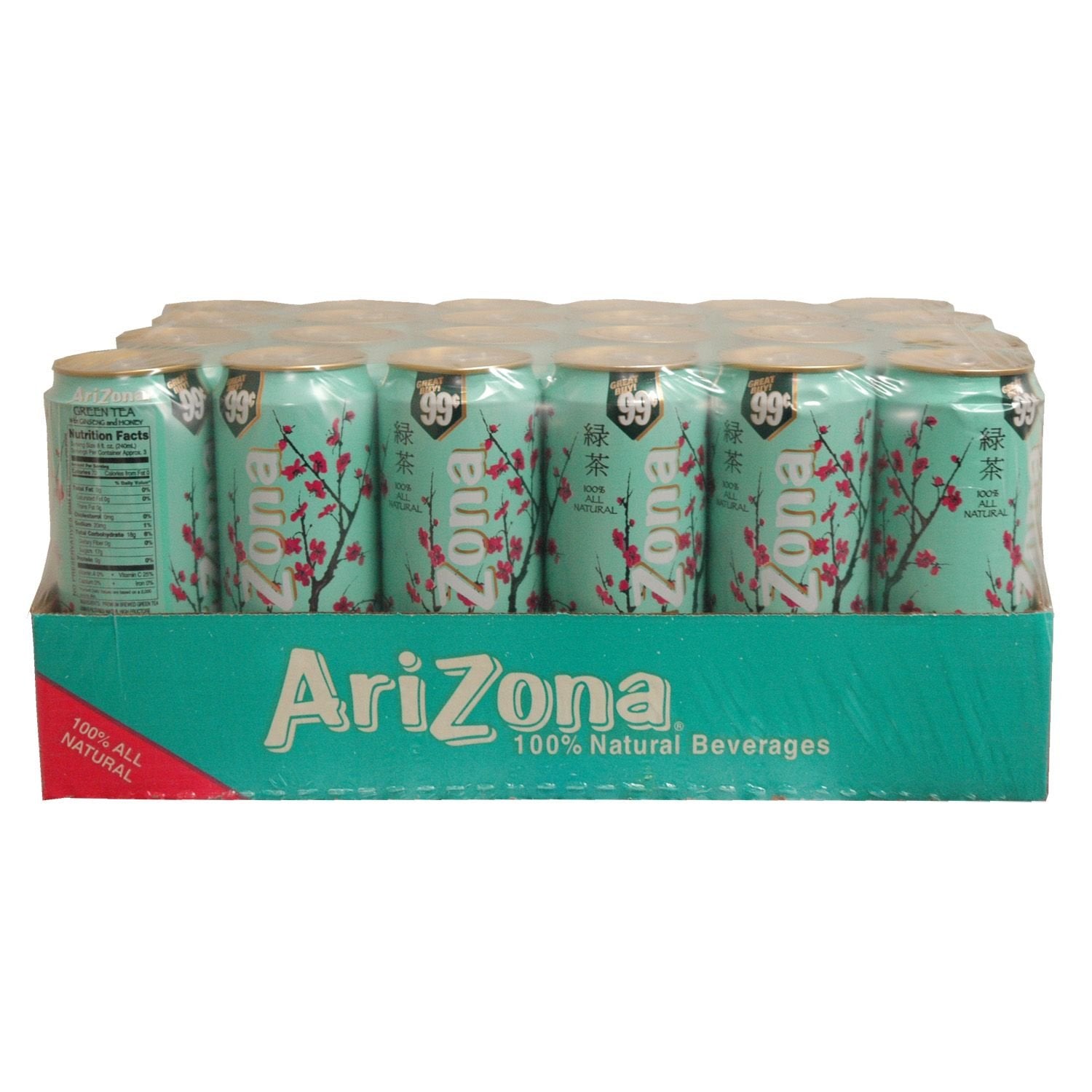 Arizona Green Tea, 23-Ounce (Pack of 24)