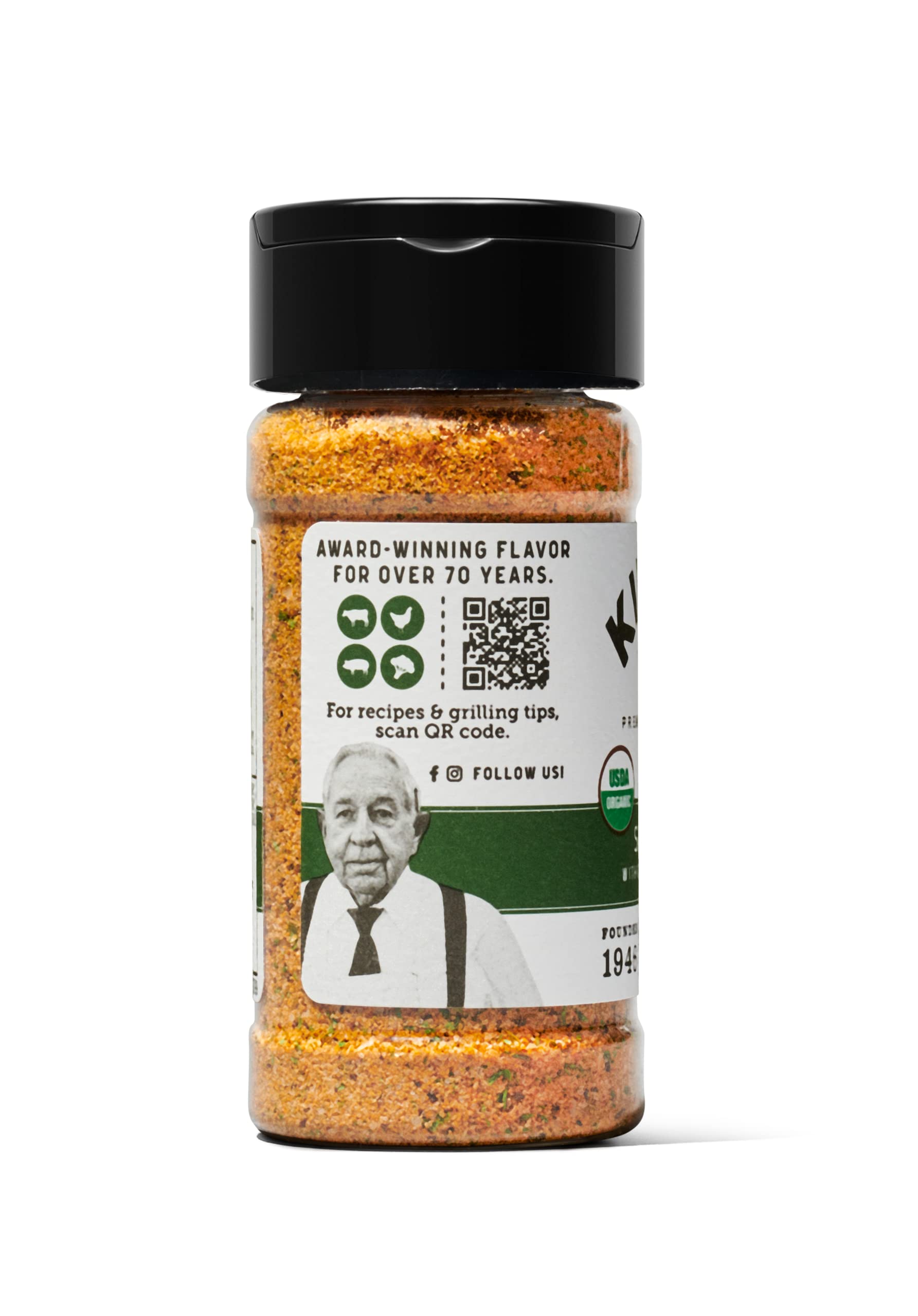 Kinder's Organic Santa Maria Rub (Cracked Pepper and Herbs), Premium Quality Seasoning, MSG Free and USDA Certified Organic, 2.6oz