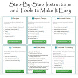 Personalized Cookbook Making Kit Including 1 Printed Cookbook - Fun, Convenient and Easy to Use: Preserves Family Recipes for Future Generations