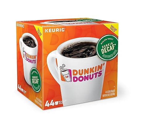 Dunkin' Donuts Decaf Keurig® Single-Serve K-Cup® Pods, Medium Roast, Box of 44 K-Cup® Pods