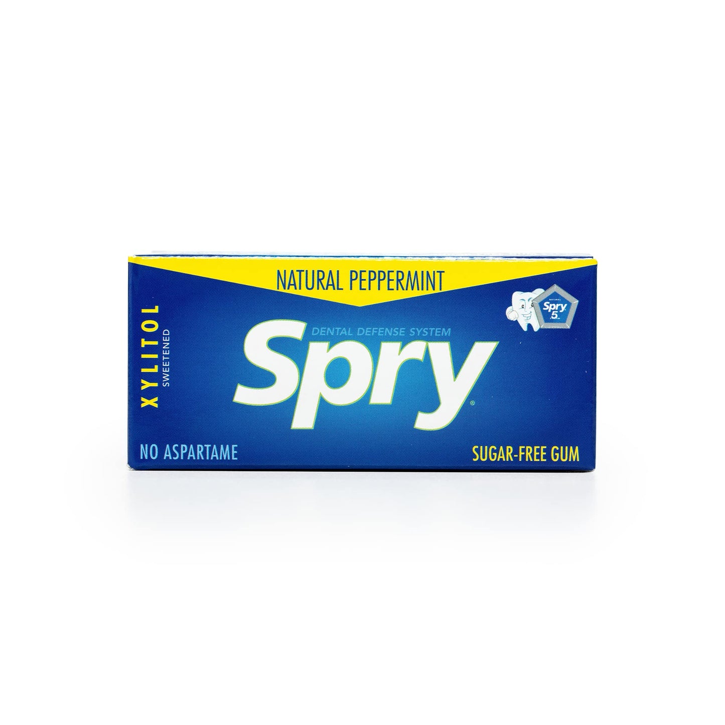 Spry Fresh Natural Xylitol Chewing Gum Dental Defense System - Aspartame-Free, Sugar-Free, Non-GMO, Gluten-Free (Peppermint, 10 Count Blister Cards