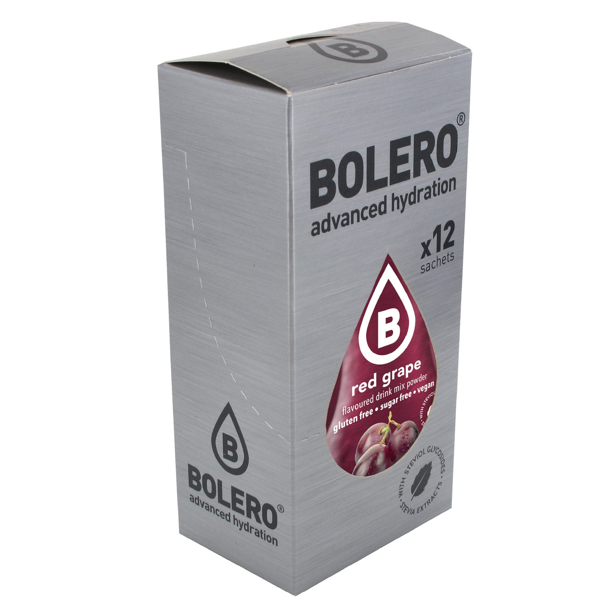 Bolero- Sugar Free Drink Mix Packets Red Grape Fruit Flavors | Powdered Flavored Water Packets | 36 Small Sachet On The Go Packets