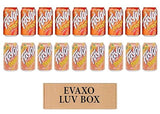 LUV BOX- variety Faygo naturally flavored soda cans 12 oz. pack of 18 , faygo ORANGE , faygo peach.by evaxo