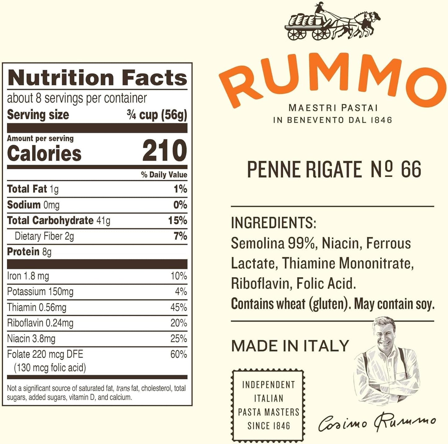 Rummo Pasta Variety Pack - Spaghetti Noodles, Fusilli, Penne Rigate, Farfalle, Ziti, Made with Semolina Flour, Pasta from Italy - 16 Ounce (Pack of 5)
