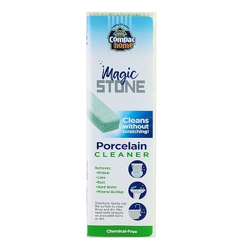 Compac's Magic-Stone Porcelain Cleaning Stick - Toilet Bowl Cleaner, Advanced Green Technology, Handy Toilet Cleaner Easily Scrubs/Removes Stubborn