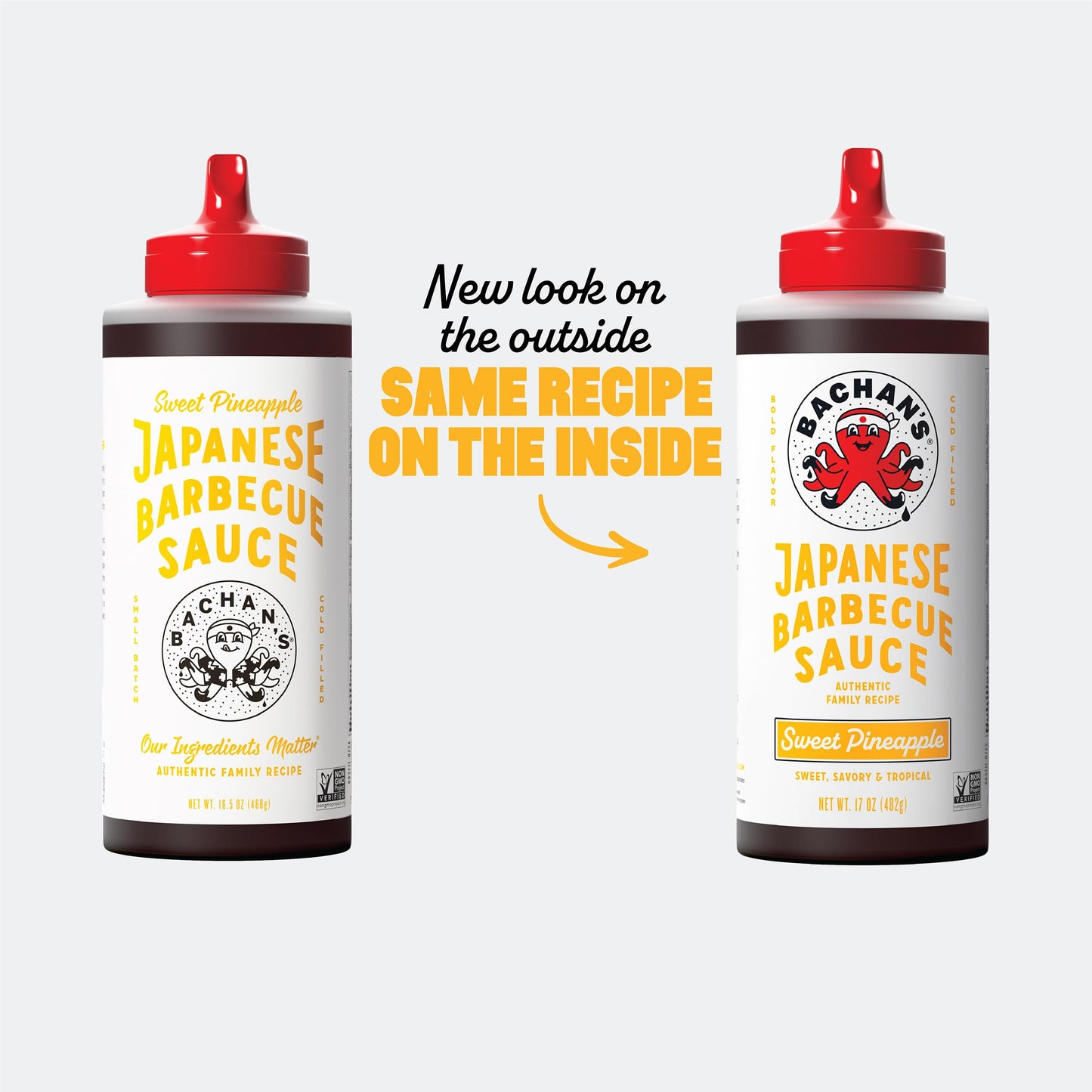Bachan's Japanese Barbecue Sauce - Sweet Pineapple, 16.5 Oz Bottle, Cold-Filled, Non GMO, No Preservatives, BPA free - Sweet BBQ Sauce for Wings