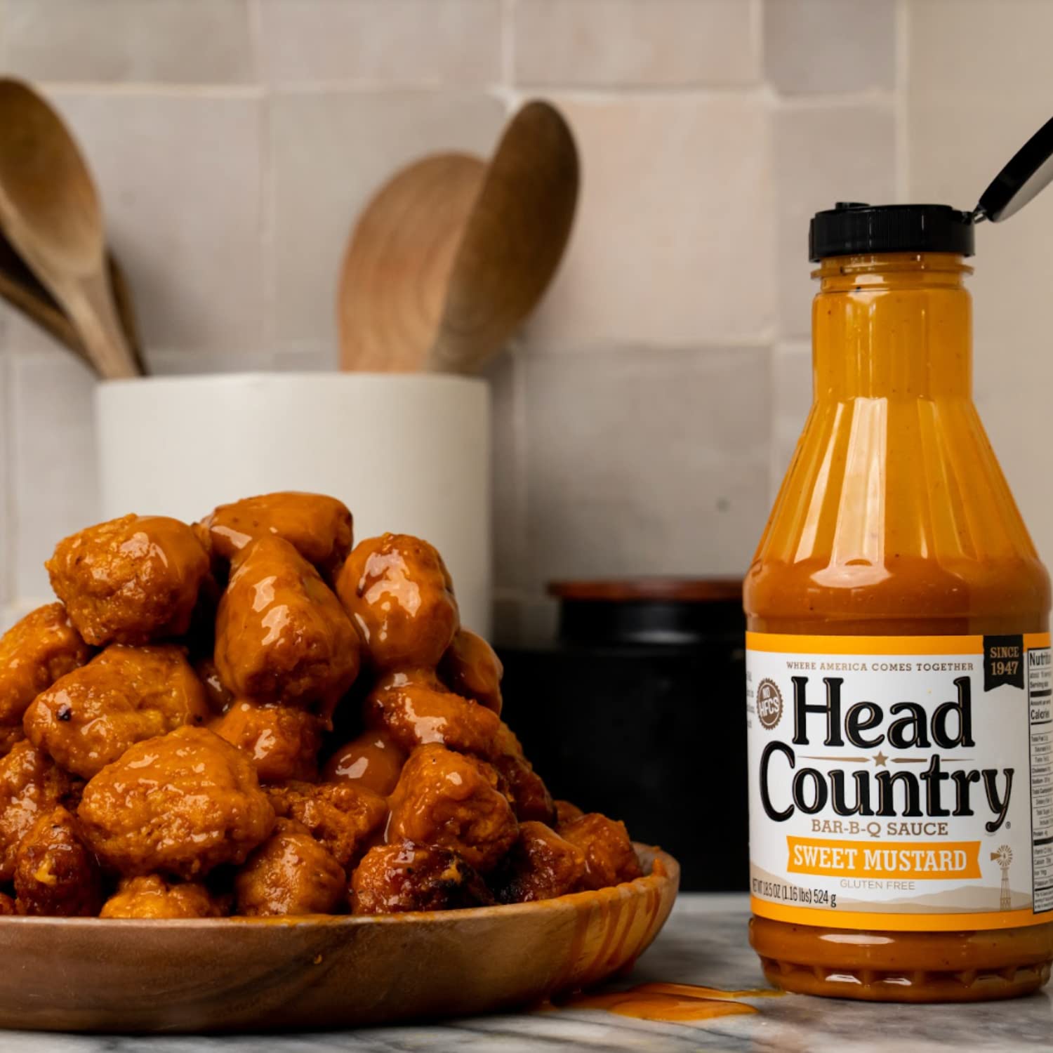 Head Country Bar-B-Q Sauce, Sweet Mustard, 18.5 oz, Pack of 1