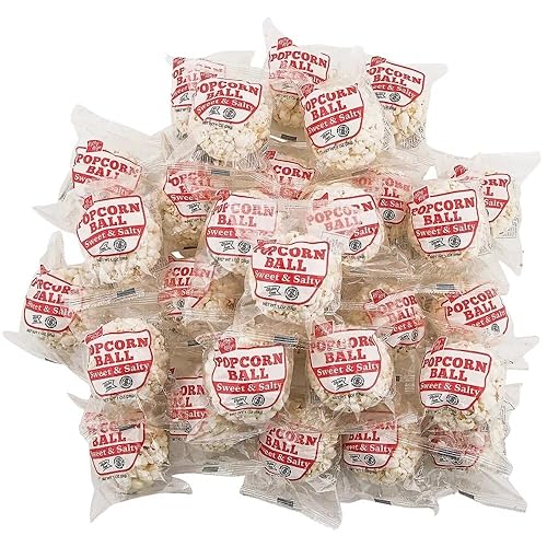 Bulk 100 Piece Kathy Kaye Sweet & Salty Popcorn Balls, Great for Work Gatherings, Fundraisers, Birthday and Other Grand Event Treats