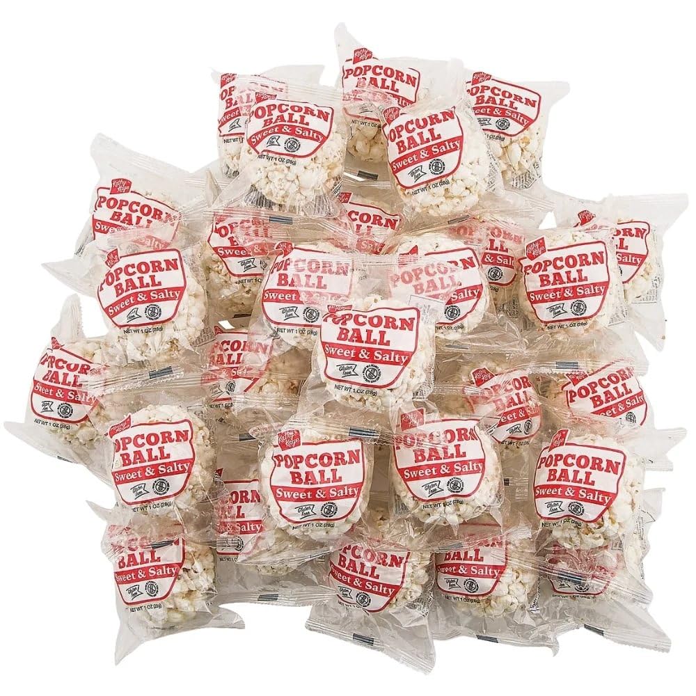 Bulk 100 Piece Kathy Kaye Sweet & Salty Popcorn Balls, Great for Work Gatherings, Fundraisers, Birthday and Other Grand Event Treats